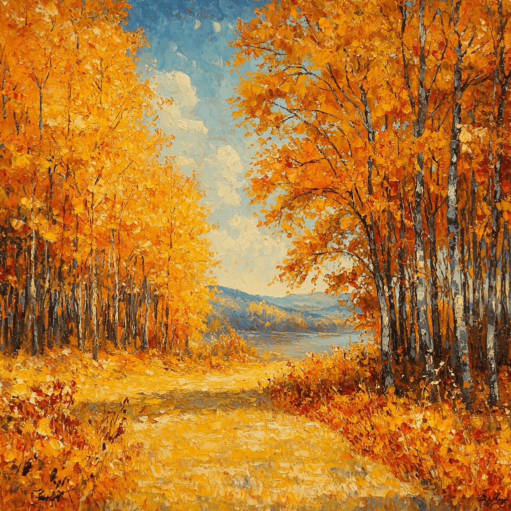 Claude Monet Inspired Fantasy Of Autumn Leaves Numbered Painting Kits