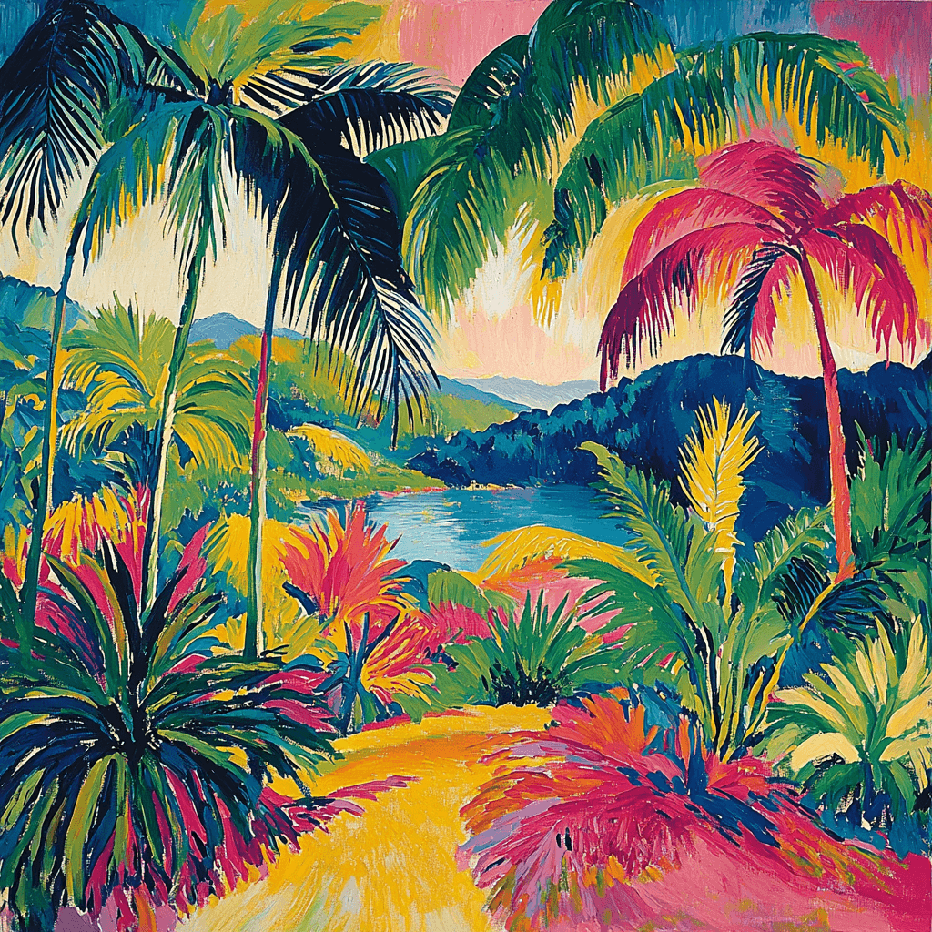 Gauguin Inspired Vibrant Oasis Numbered Painting Kits