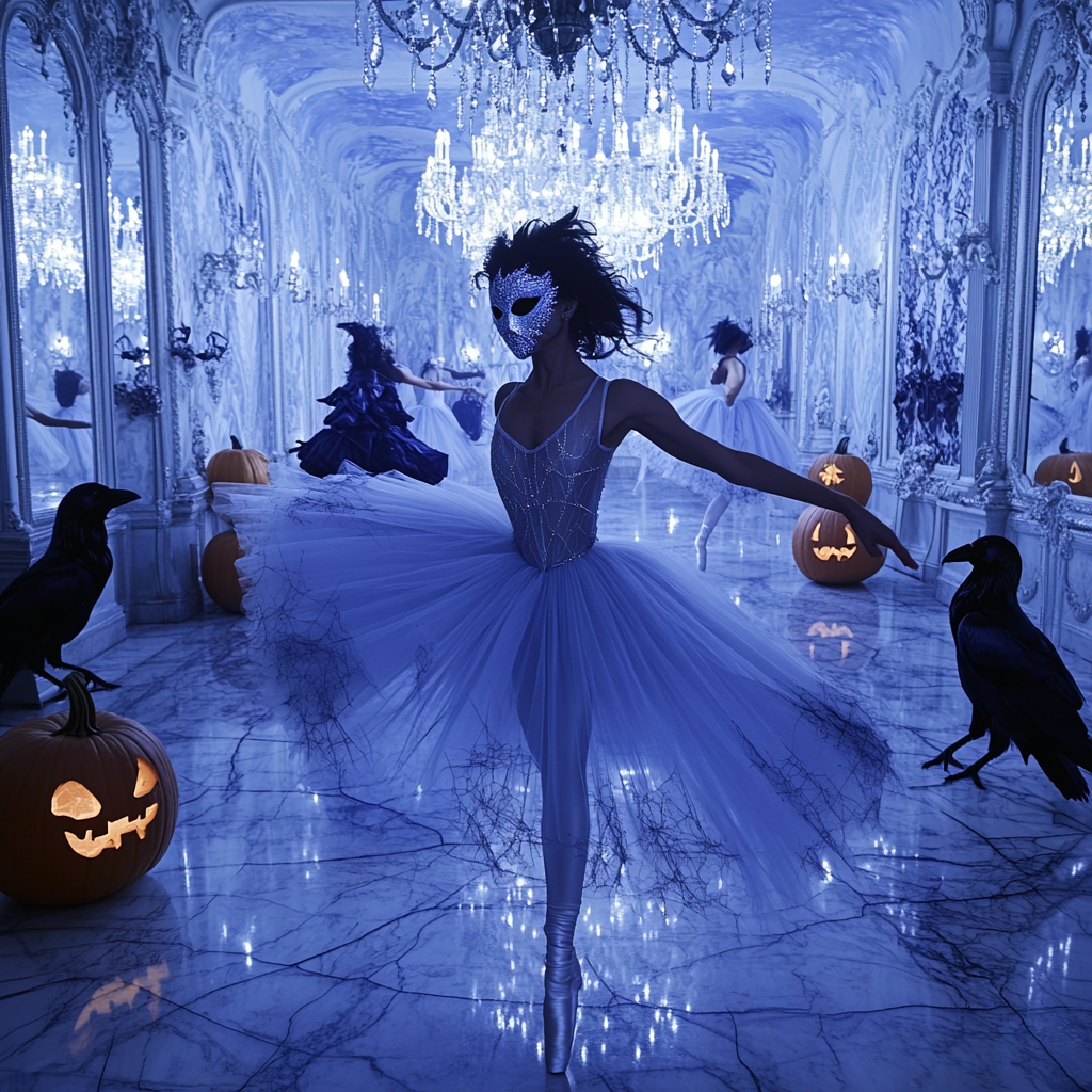 Midnight Masquerade With Spooky Ballroom Number painting
