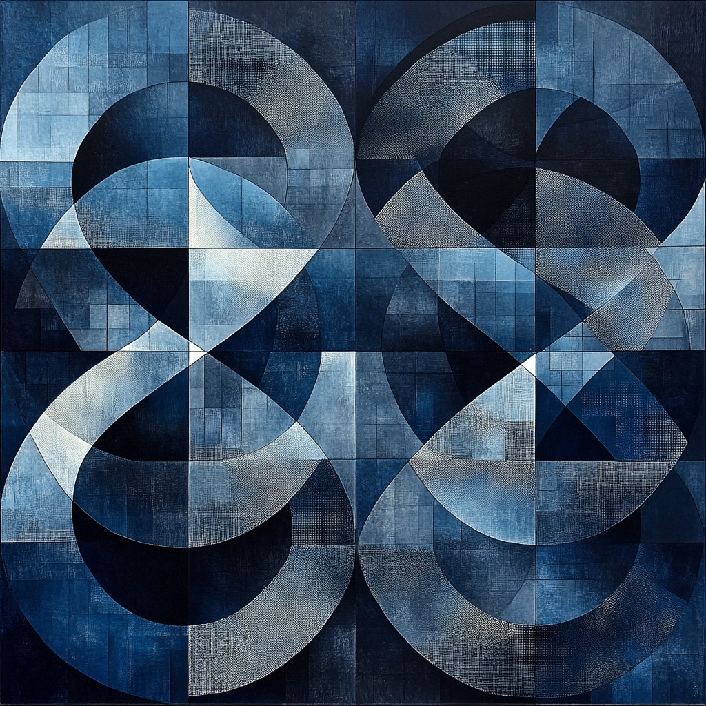 M.C. Escher Inspired Lunar Lattice Of Paradoxes Number painting