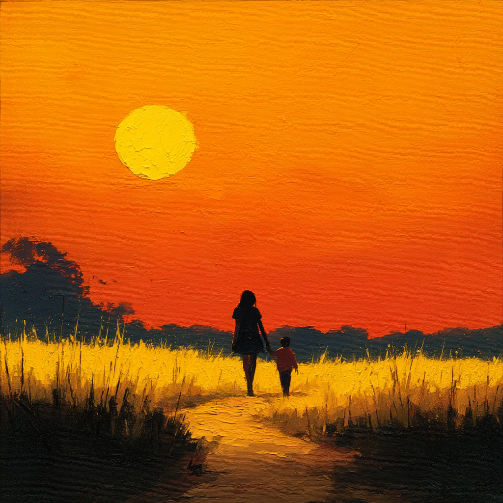 A Mother's Love Is Forever Number Painting