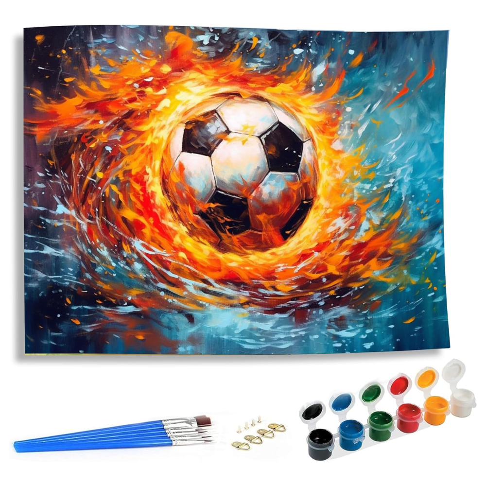 Soccer FIFA 2026 Acrylic Fire Paint By Numbers Kit For Adults