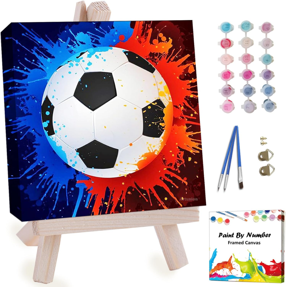 FIFA 2026 Soccer Ball Sports Theme Paint By Numbers Kit For Kids