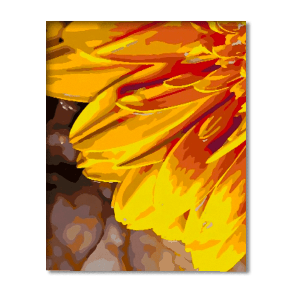 Yellow Flower Custom Paint By Numbers Kit