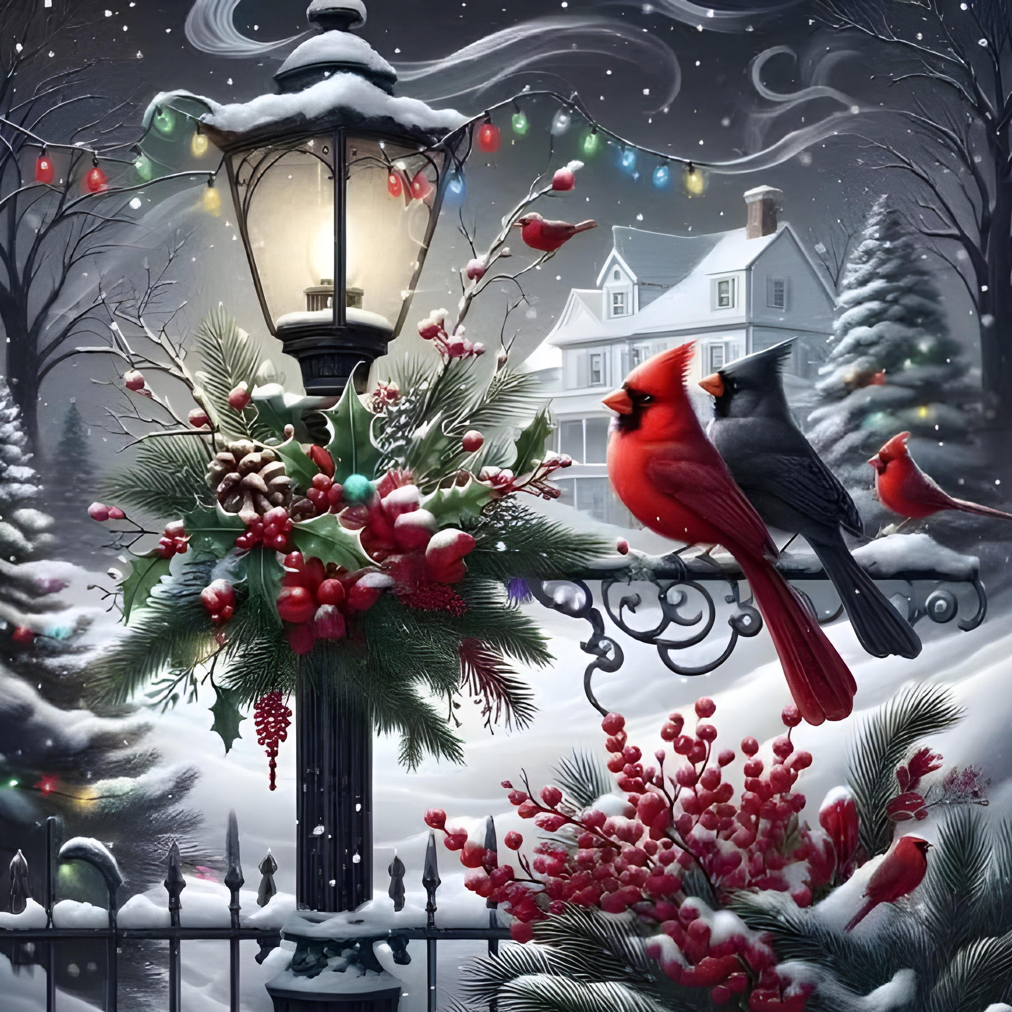 Christmas Paint by Numbers Canvas Kit Winter and Holiday Designs