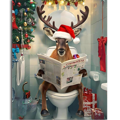 Christmas Paint by Numbers Kit on Canvas DIY Acrylic Painting