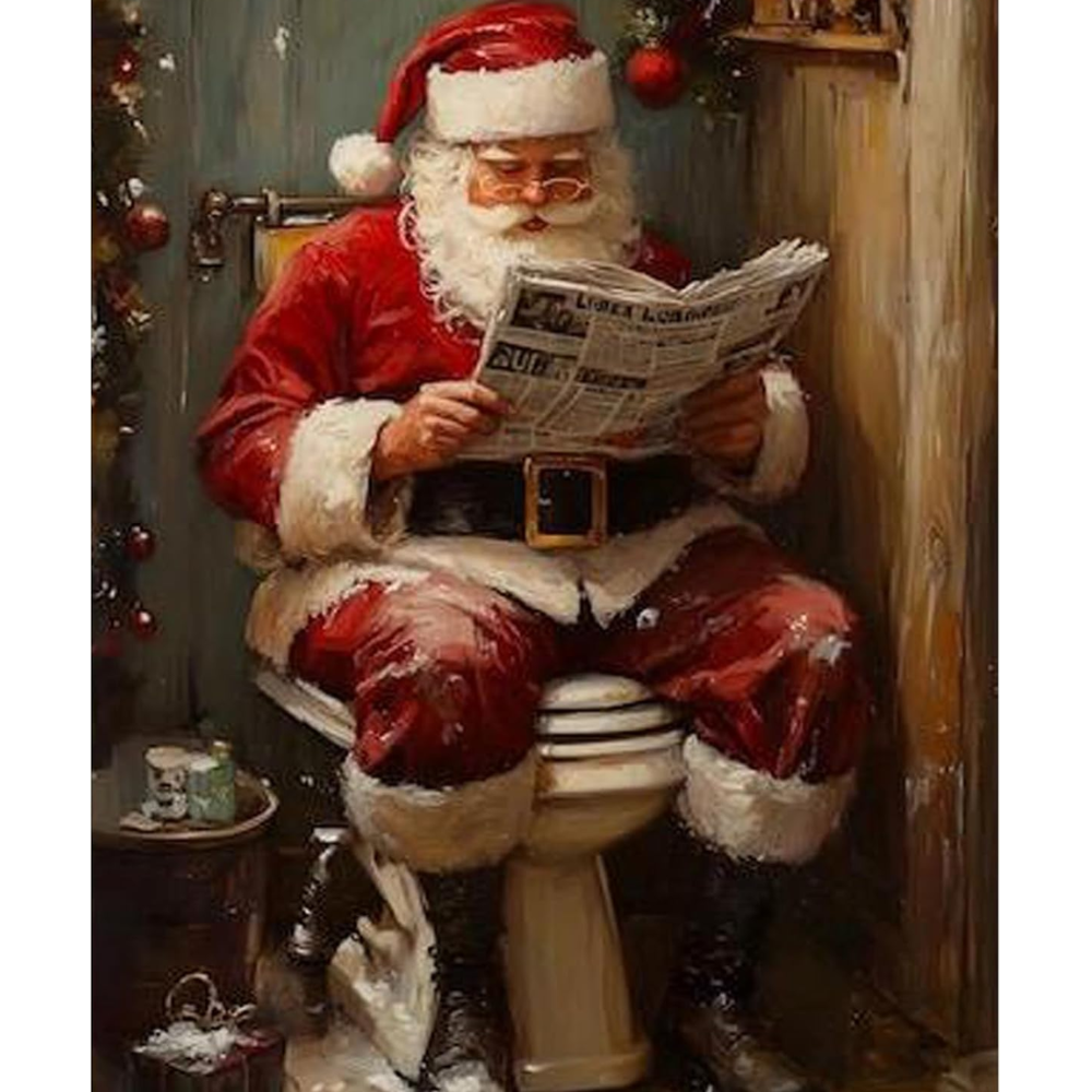 Christmas Paint by Numbers DIY Canvas Kit 