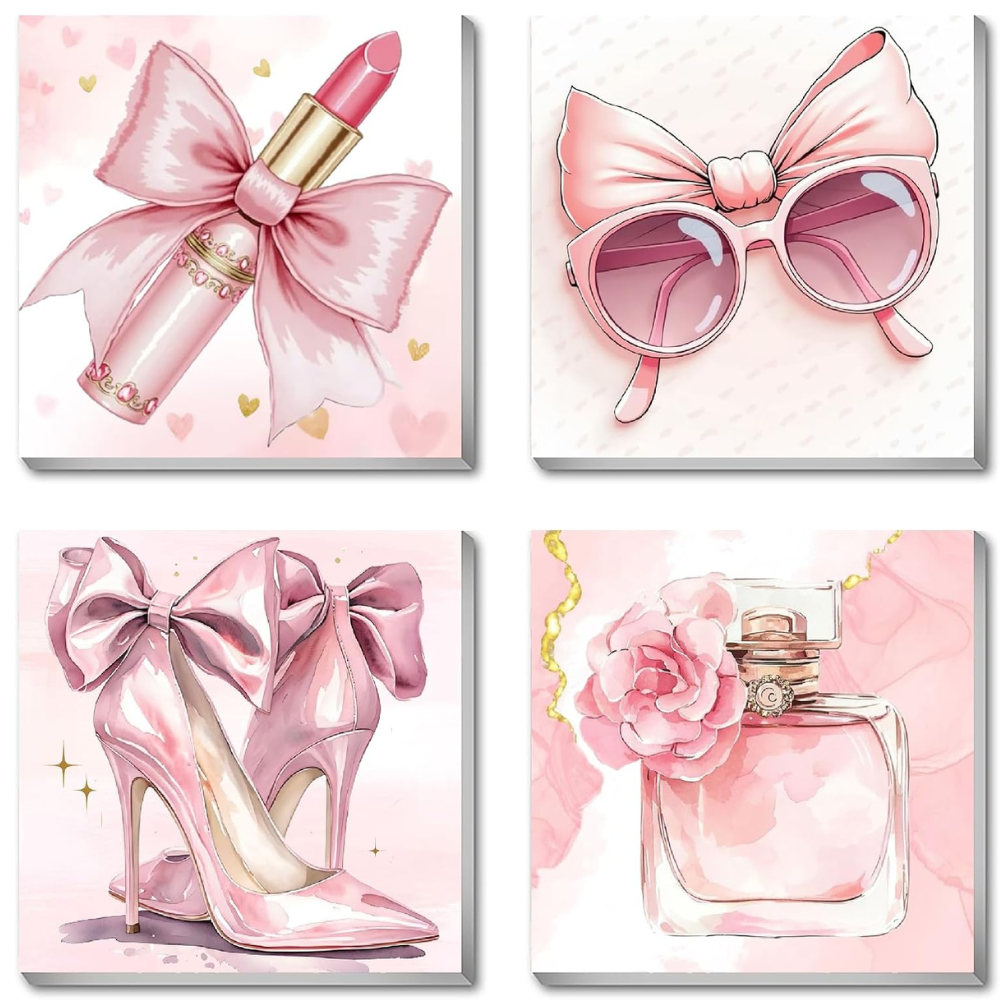 4 Pack Framed DIY Paint by Numbers Kit for Adults Beginner