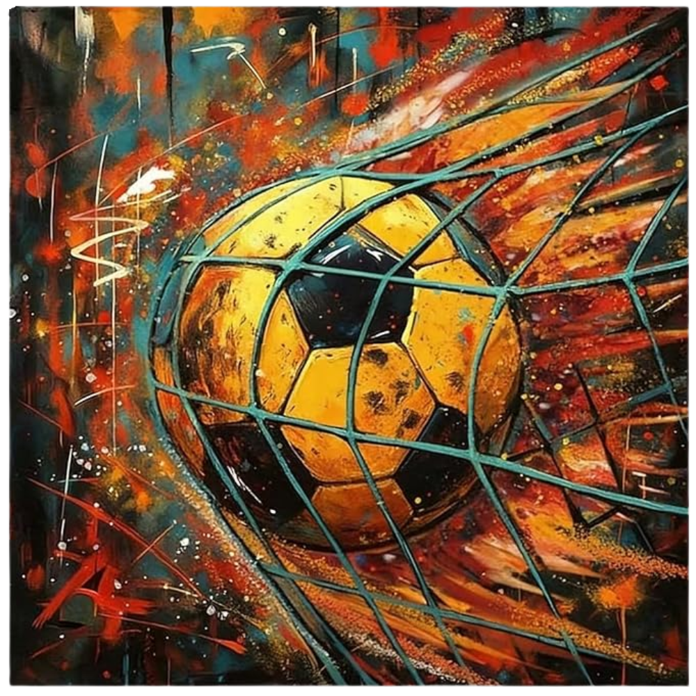 FIFA 2026 Abstract Football Canvas Paint by Numbers Kit For Adults