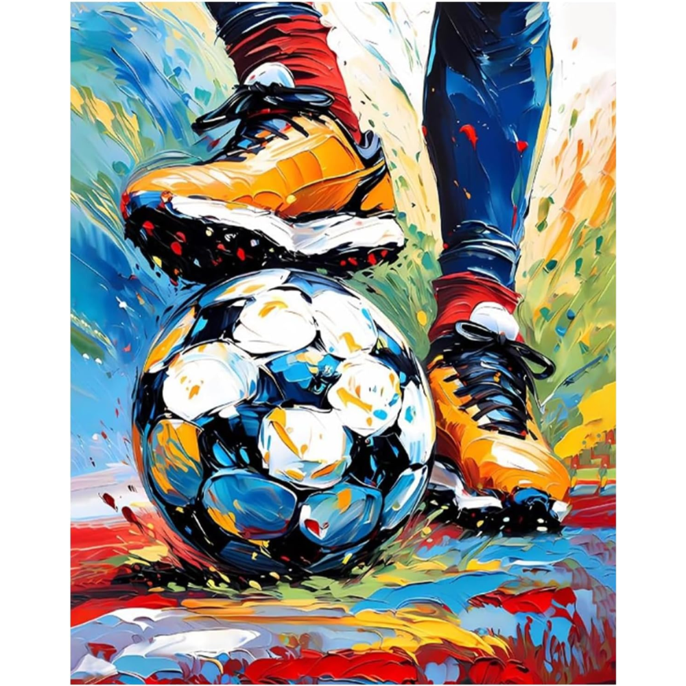 DIY Acrylic Paint by Numbers Kit FIFA2026 Soccer Theme Canvas Painting for Adults