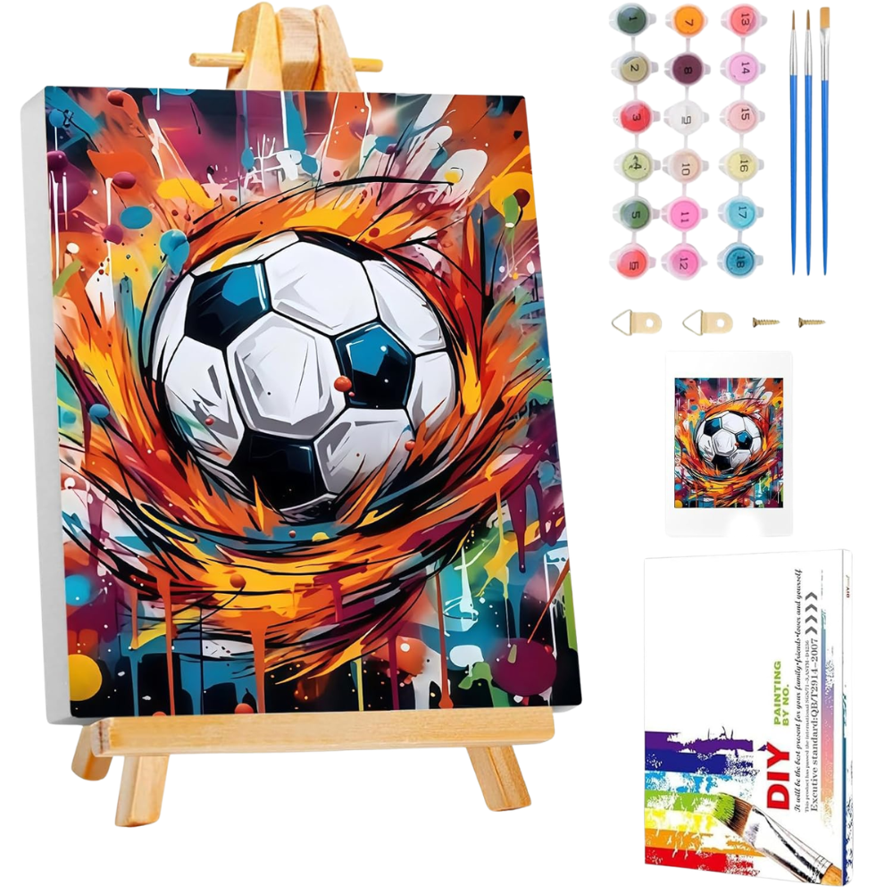 FIFA 2026 Soccer Paint By Numbers Kit With Frame And Easel For Kids