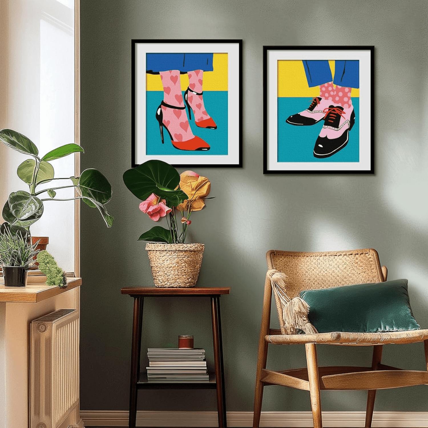 2 Piece Footwear Paint By Numbers Kit - Artistry Rack