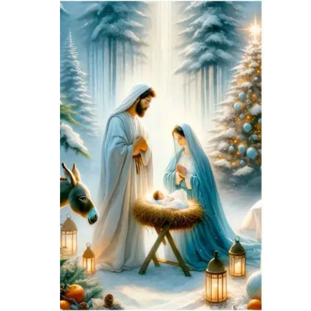 Christmas Paint by Numbers DIY Canvas Painting Kit 