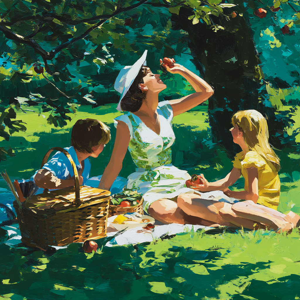 Sunlit Picnic Of Memories Paint By Numbers Art