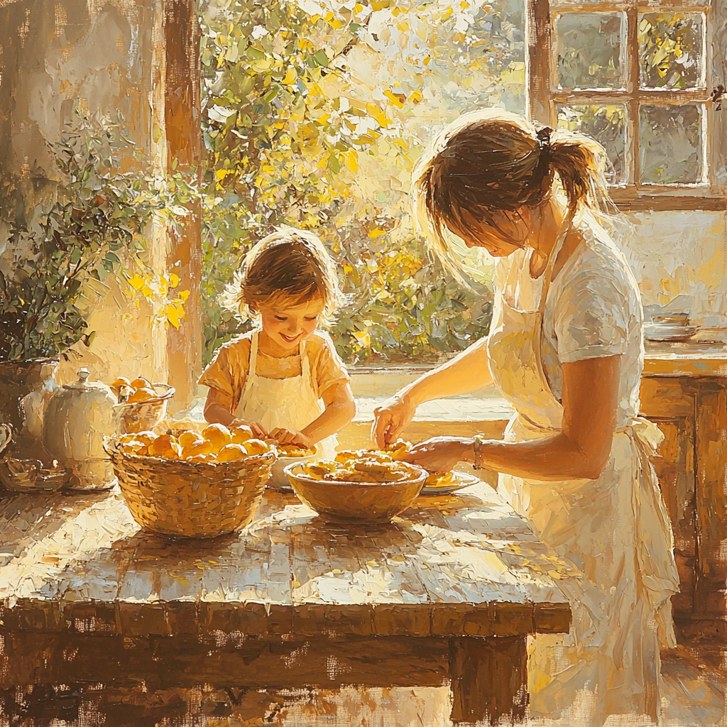 A Mother's Morning Glow Paint By Numbers