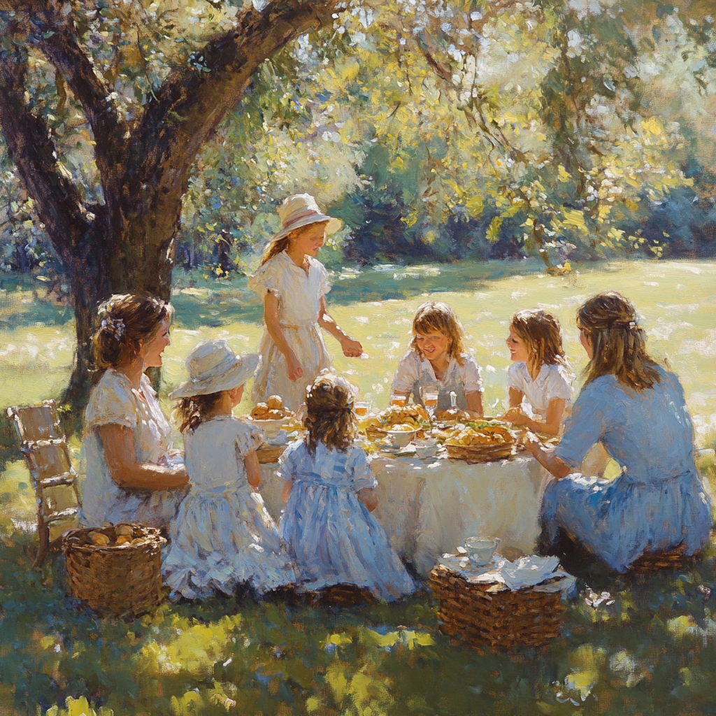 Pierre-Auguste Renoir Inspired Family Picnic painting number kit