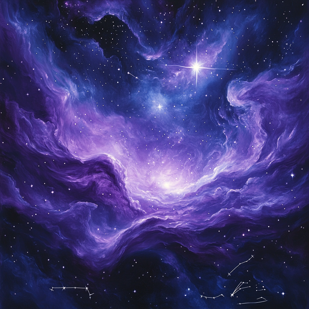 Michelangelo Inspired Cosmic Veil Numbered painting kits