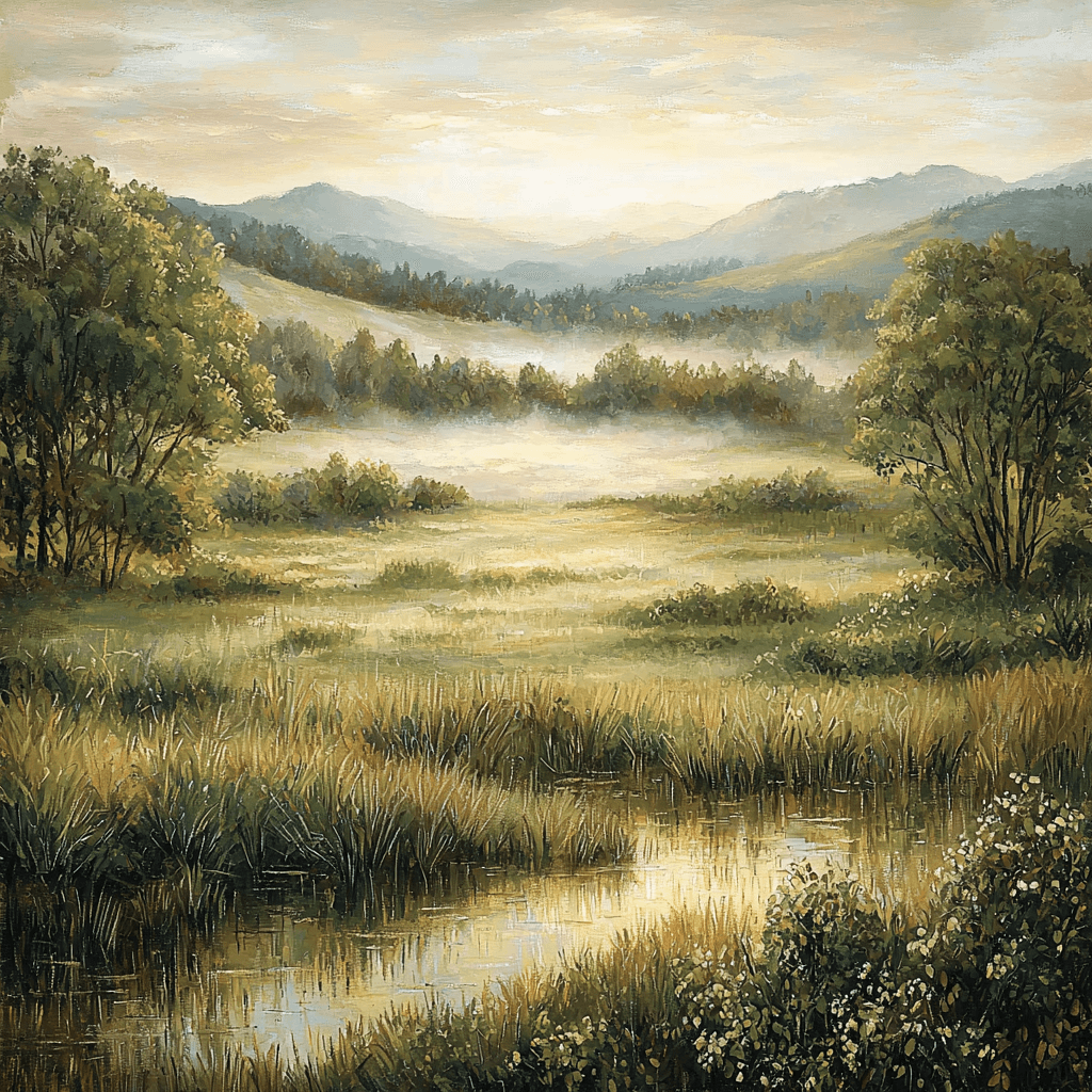 Paul Cézanne Inspired Misty Morning Meadows Paint By Numbers