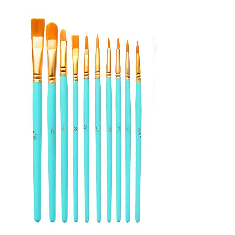 10 Pieces Artist Paintbrush Set - Artistry Rack