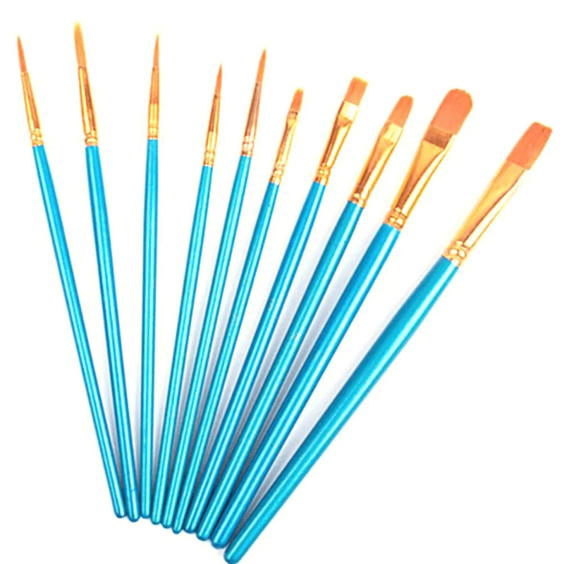 10 Pieces Paint Brushes For Paint By Numbers Kit - Artistry Rack