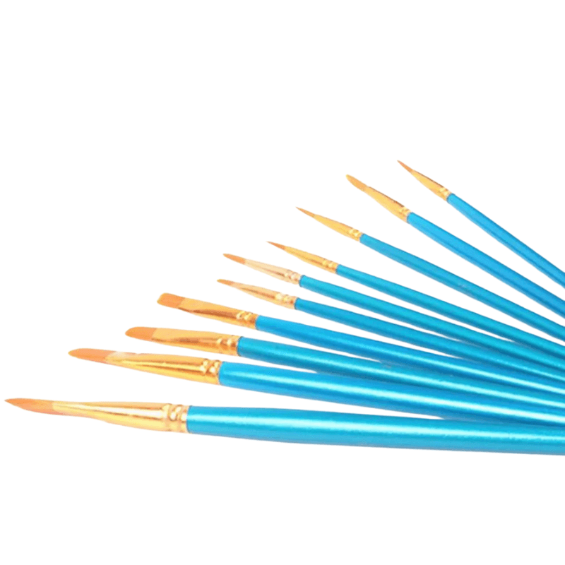 10 Pieces Paint Brushes For Paint By Numbers Kit - Artistry Rack