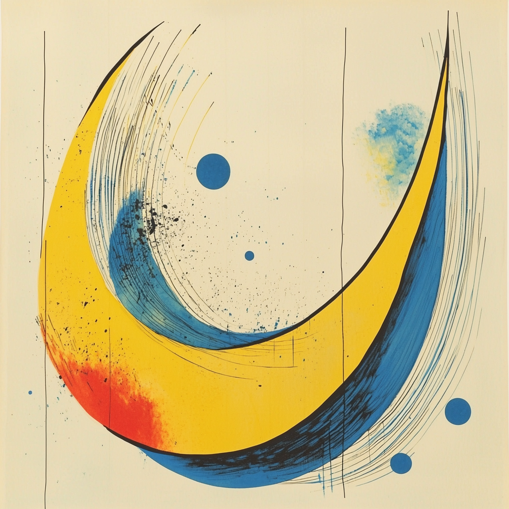 Joan Miró Inspired Dreamlike Reflections Numbered Painting Kits