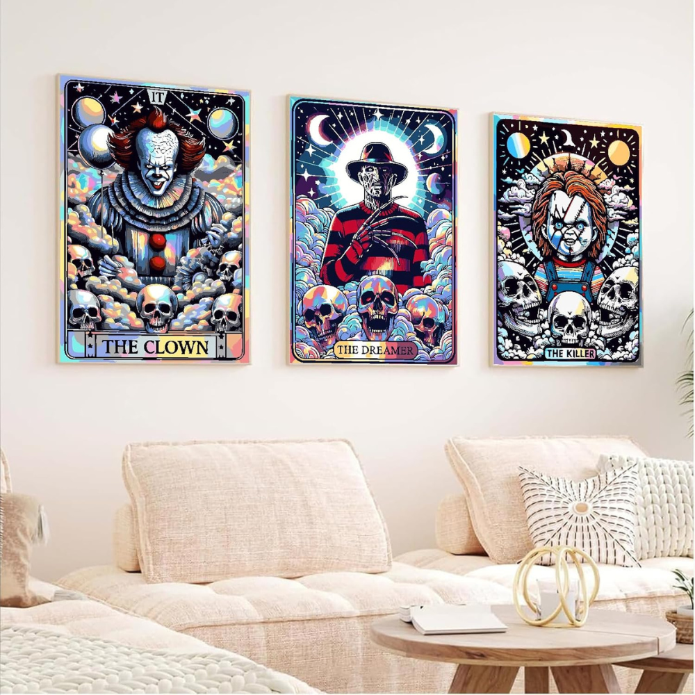 6 Pack Halloween Horror Movie Paint by Numbers Kit