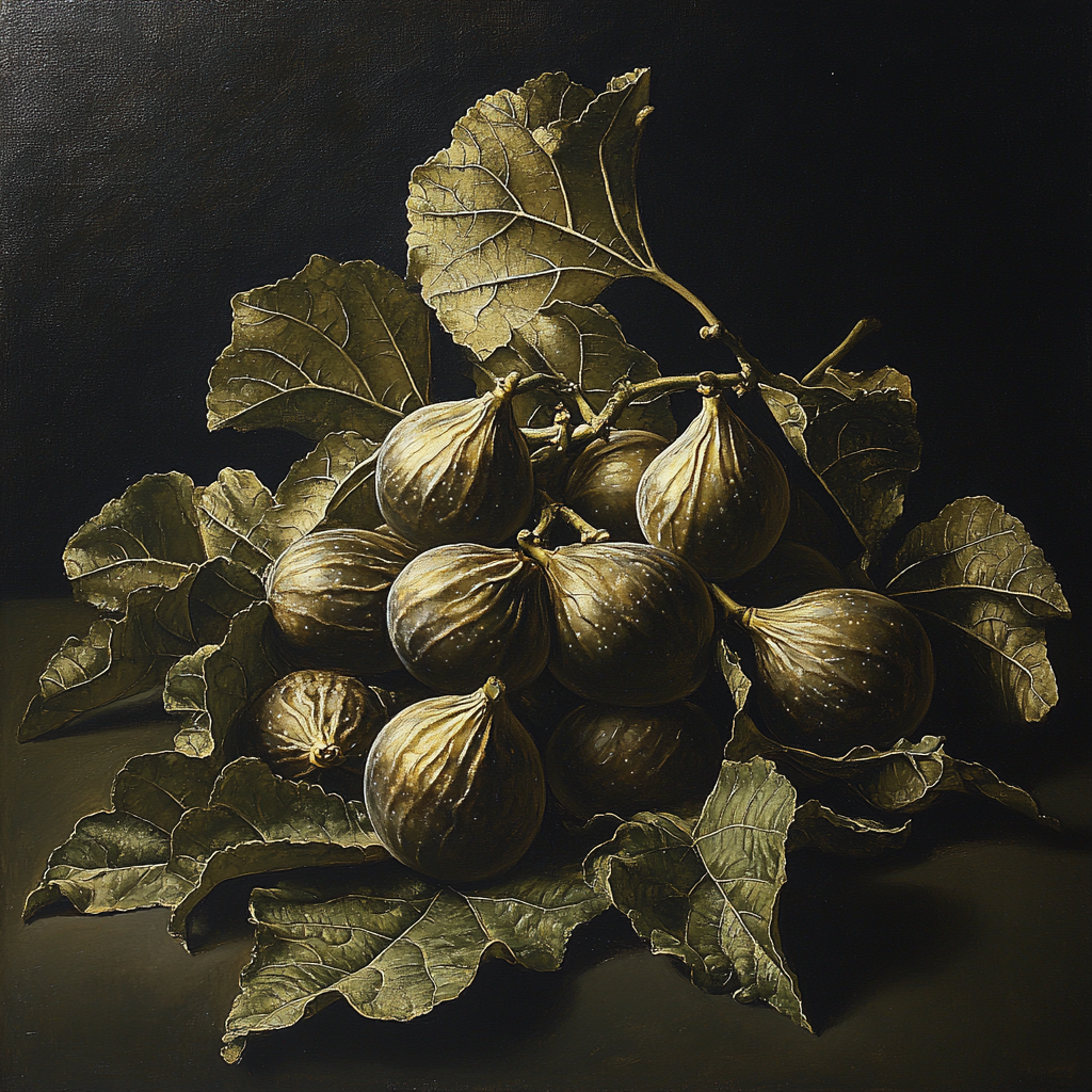 Caravaggio Inspired Night Orchard Number painting