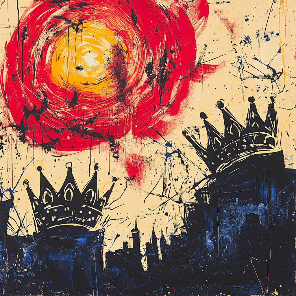 Jean-Michel Basquiat Inspired Urban Crown Nebula Numbered painting kits