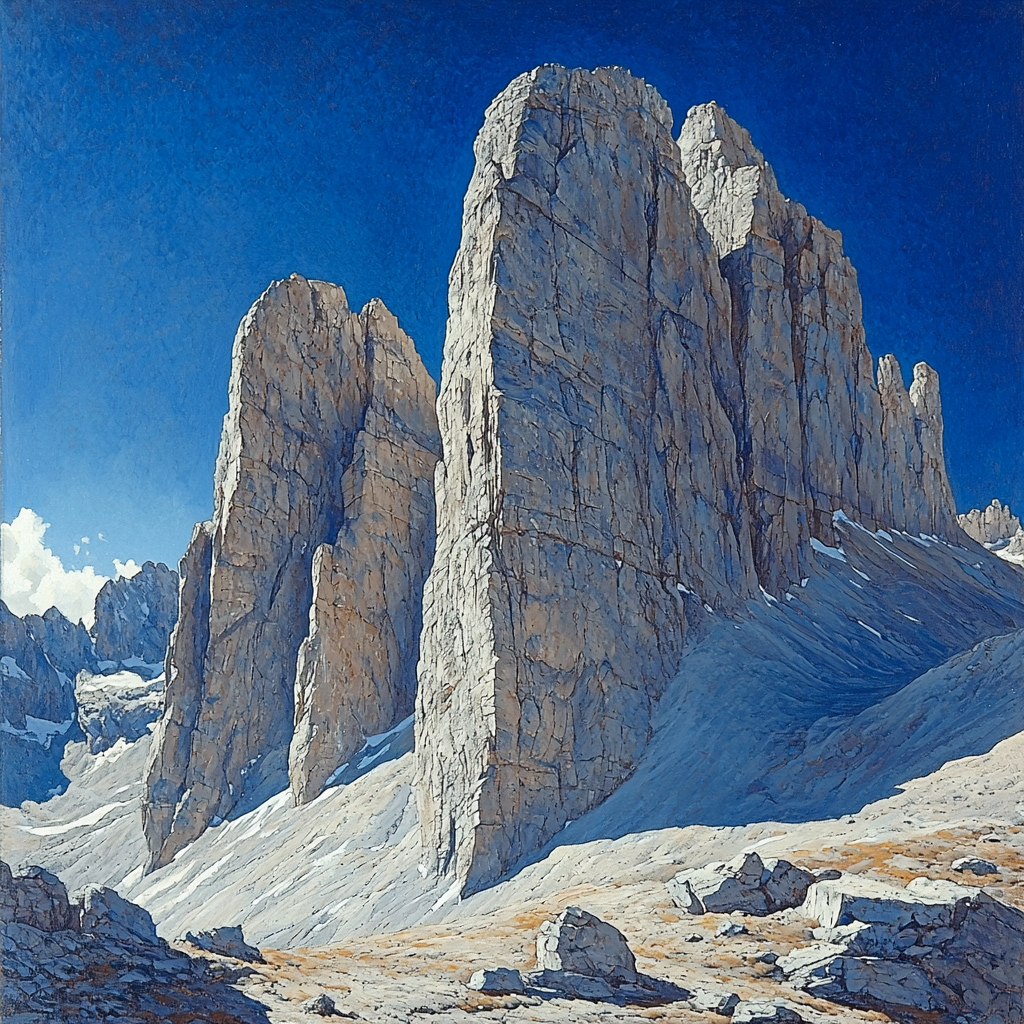 Michelangelo Inspired Timeless Mountain Range Numbered Painting Kits