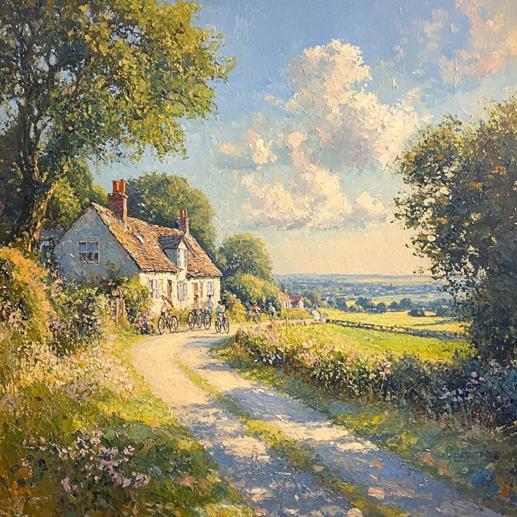 Pissarro Inspired Village Lane Paint by numbers kits