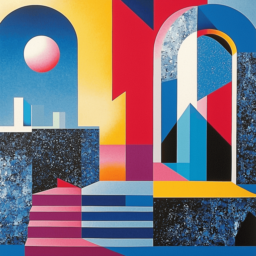 Frank Stella Inspired Geometric Urban Fantasy Paint By Numbers Kits