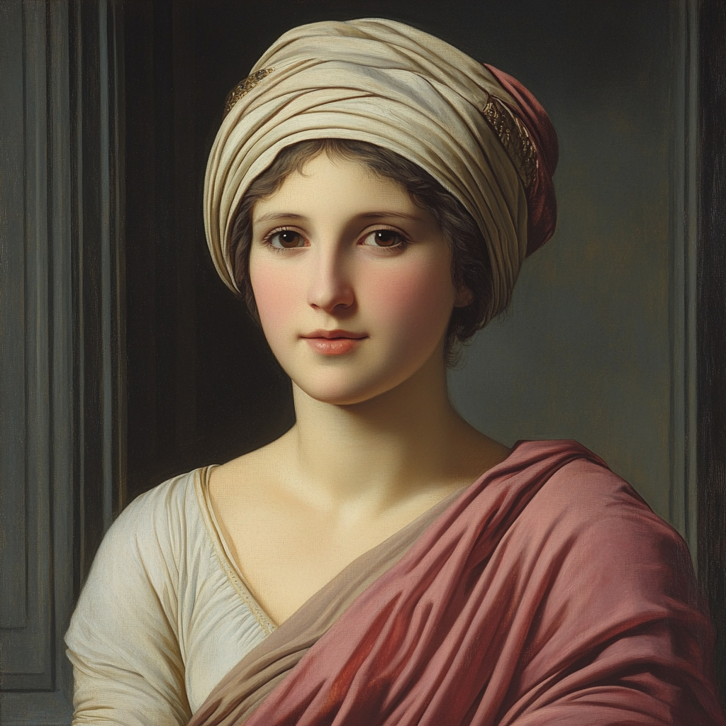 Jean-Auguste-Dominique Ingres Inspired Classical Muse Paint by numbers art