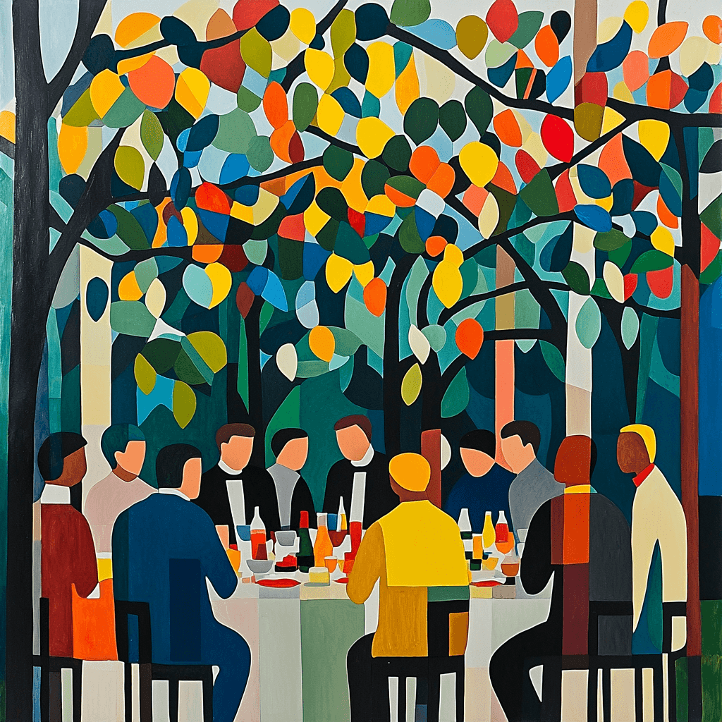 Fernand Léger Inspired Friends Gathering DIY Paint By Numbers