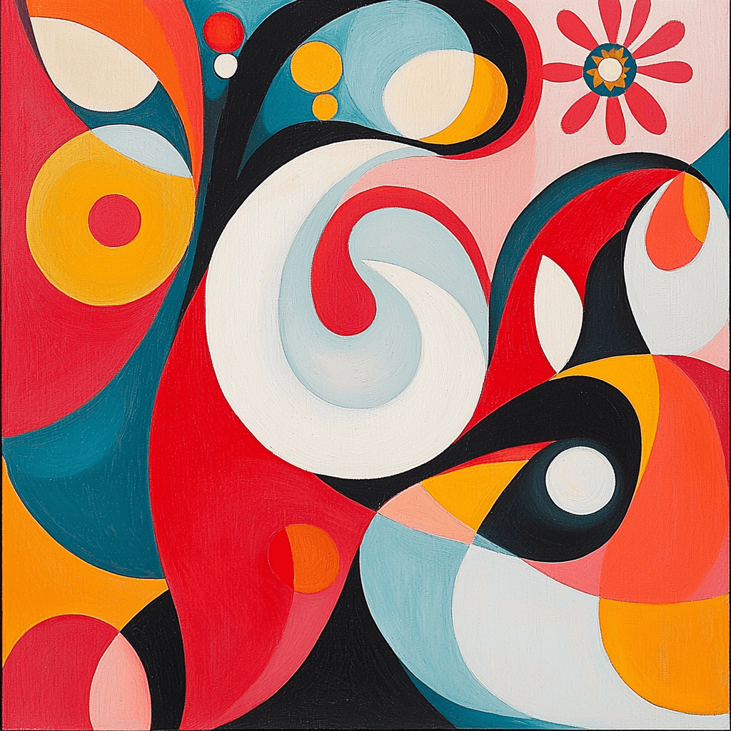 Joan Miró Inspired Playful Abstraction Number Painting