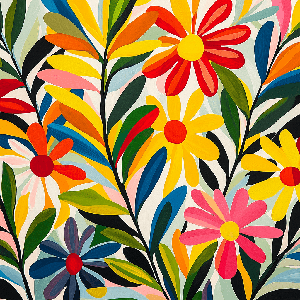 Matisse Inspired Playful Petals DIY Paint By Numbers