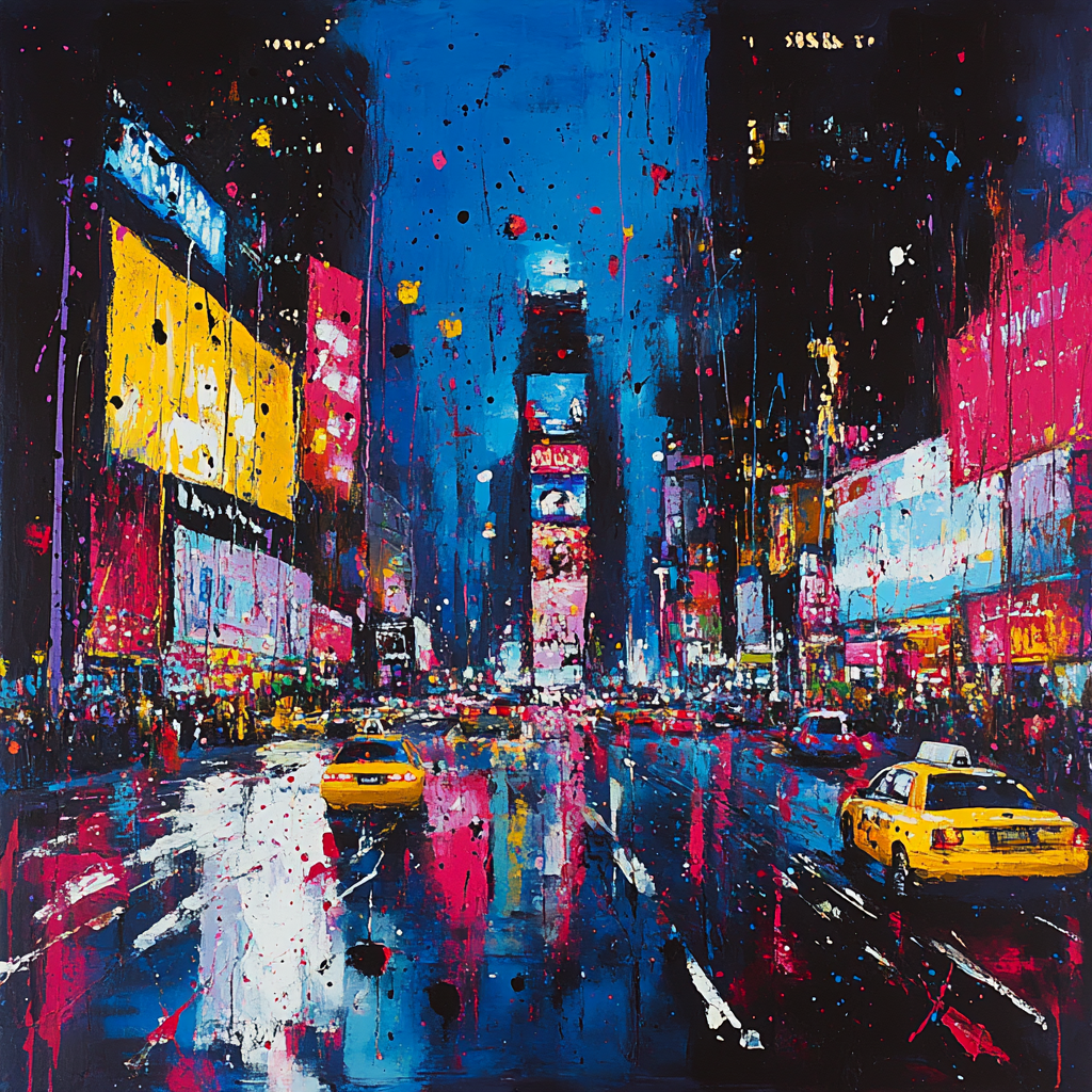 Jackson Pollock Inspired City Energy paint by number