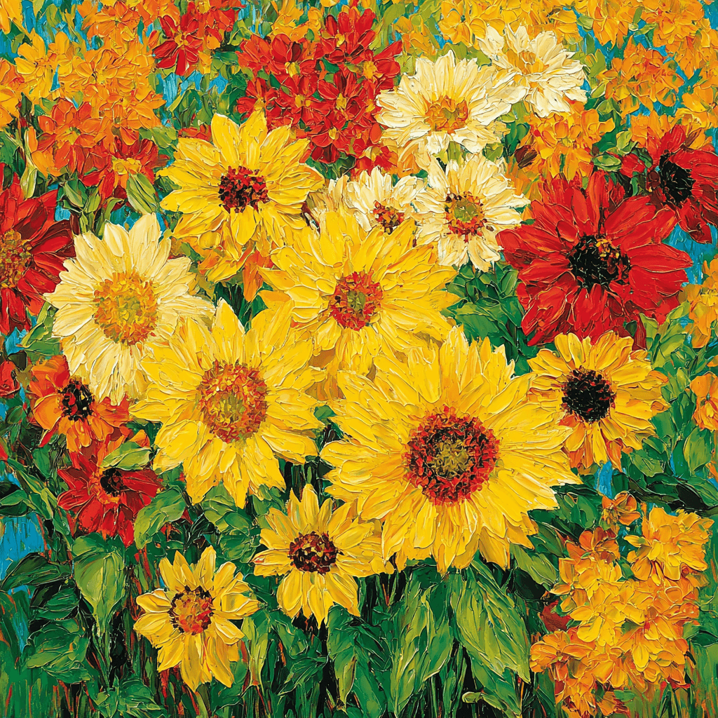 Vincent Van Gogh Inspired Joyful Blooms Paint By Color