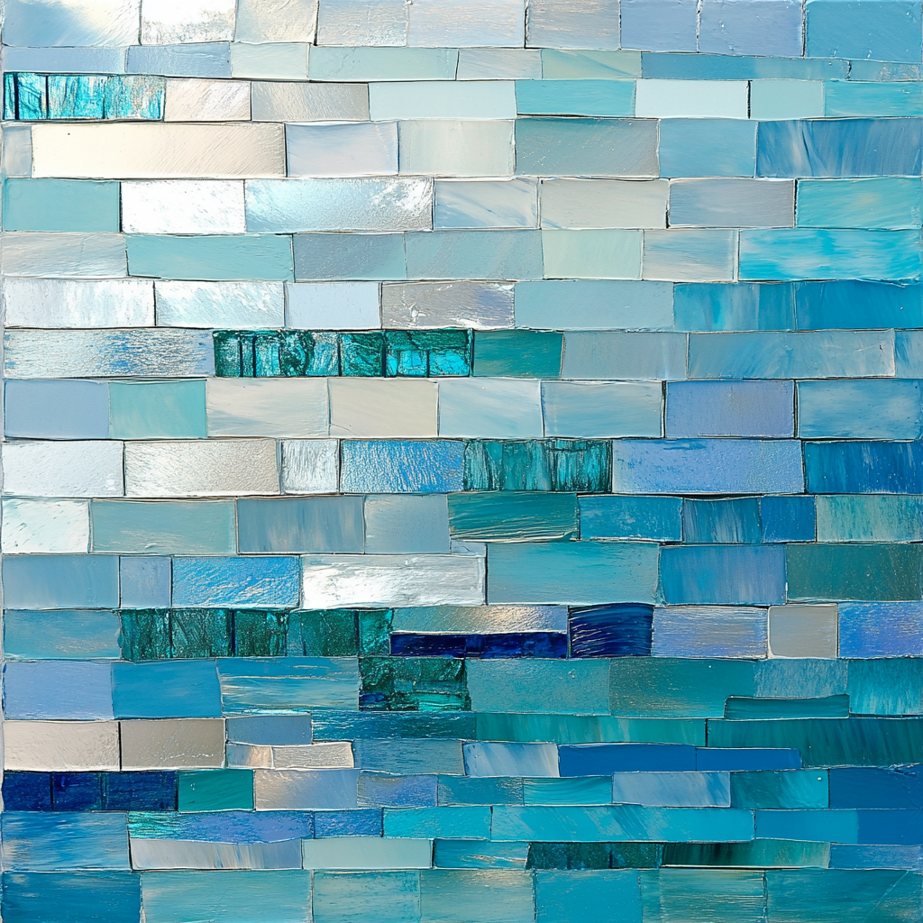 Jean-Paul Riopelle Inspired River Mirror Tessellation DIY paint by numbers