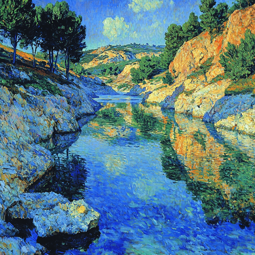 Paul Cézanne Inspired Charming River Reflections DIY Paint By Numbers