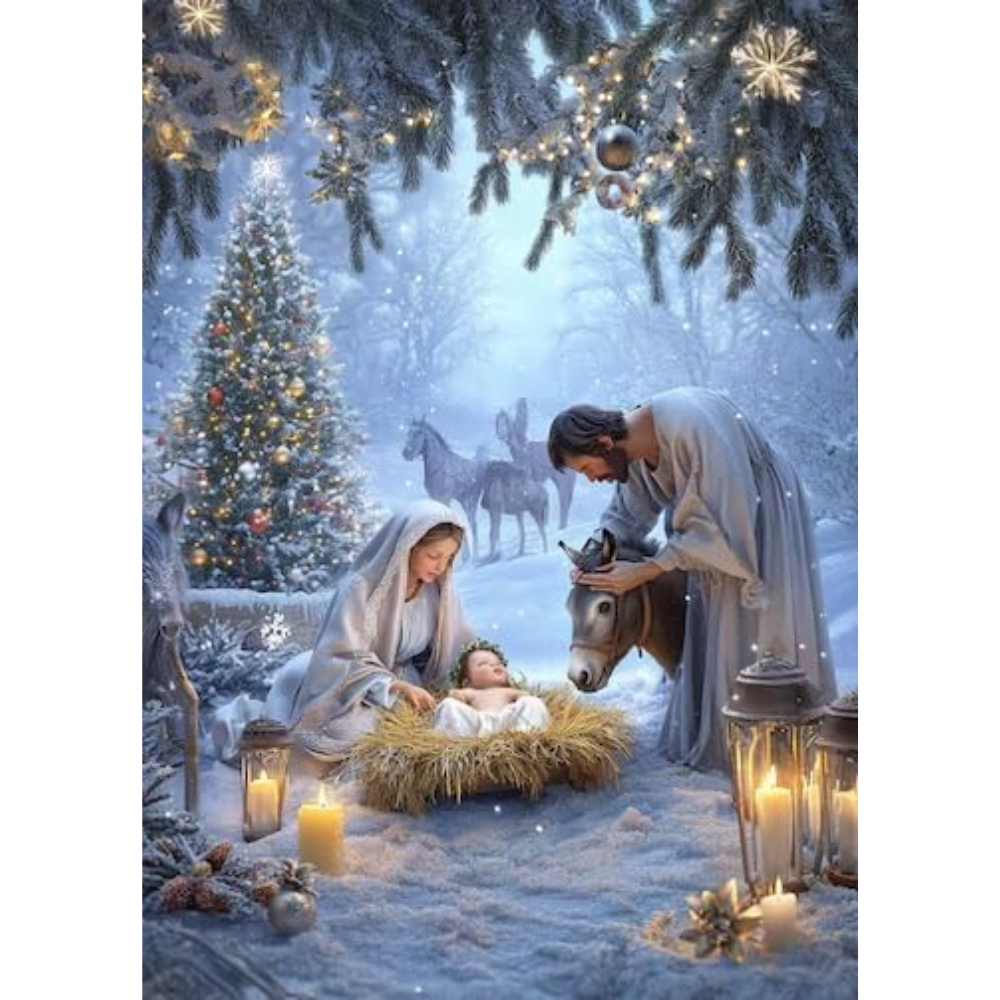 Christmas Paint by Numbers DIY Canvas Painting Kit 