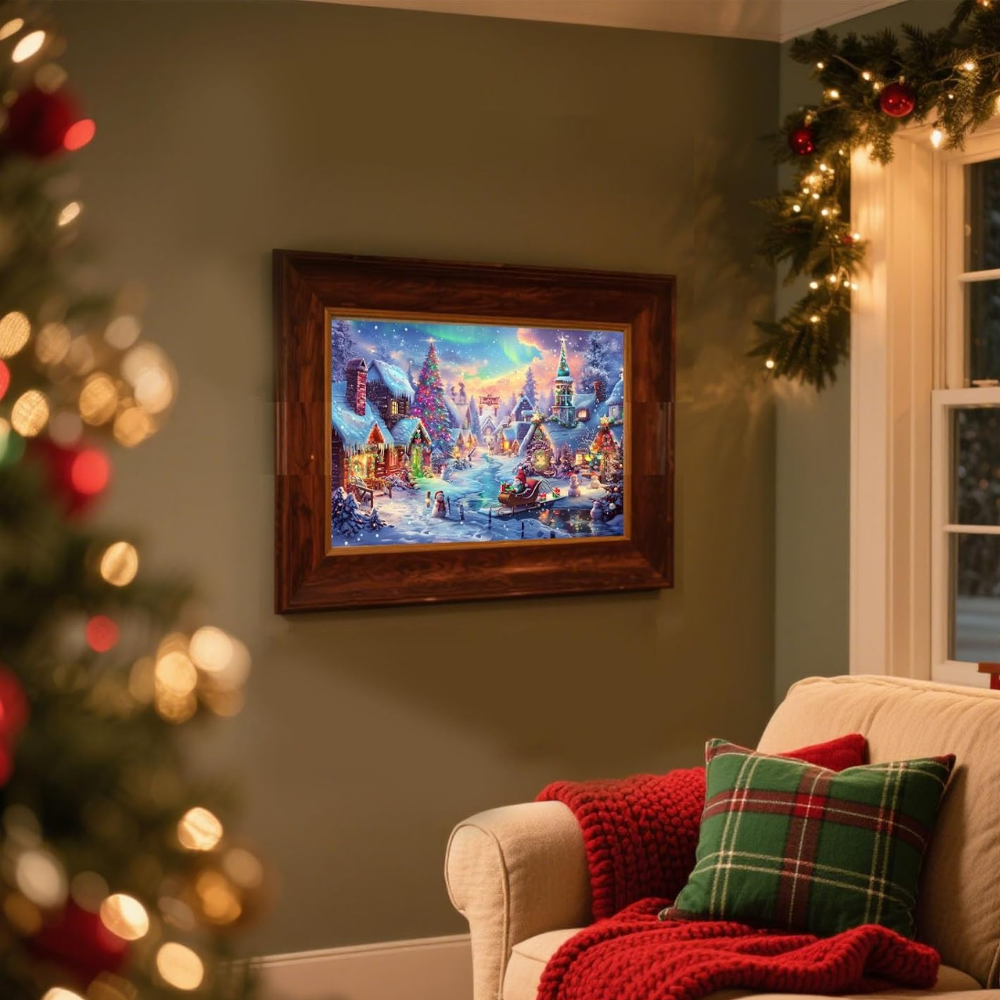 Christmas Paint by Numbers DIY Canvas Kit for Home Decor