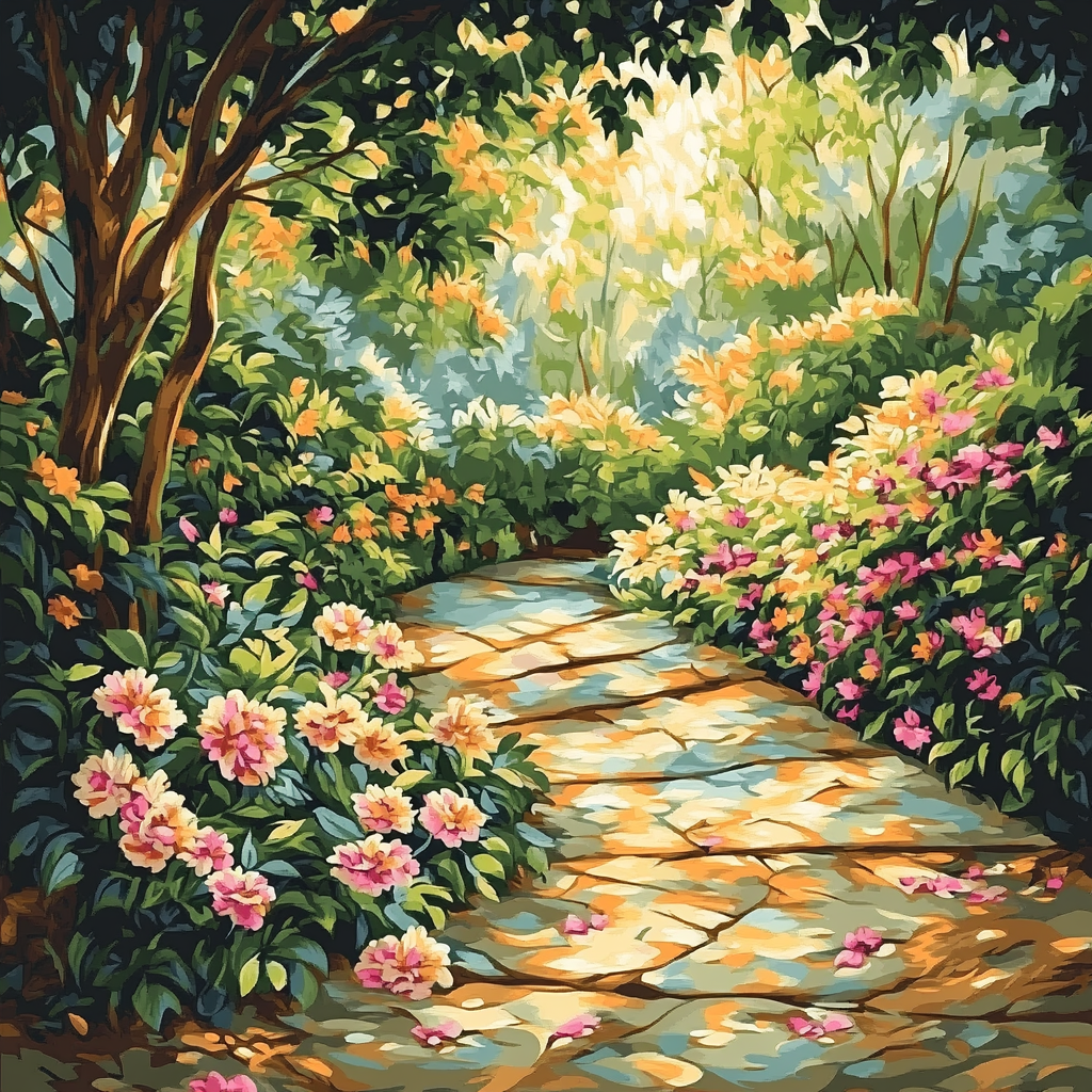 Edgar Degas Inspired Garden Whispers DIY paint by numbers