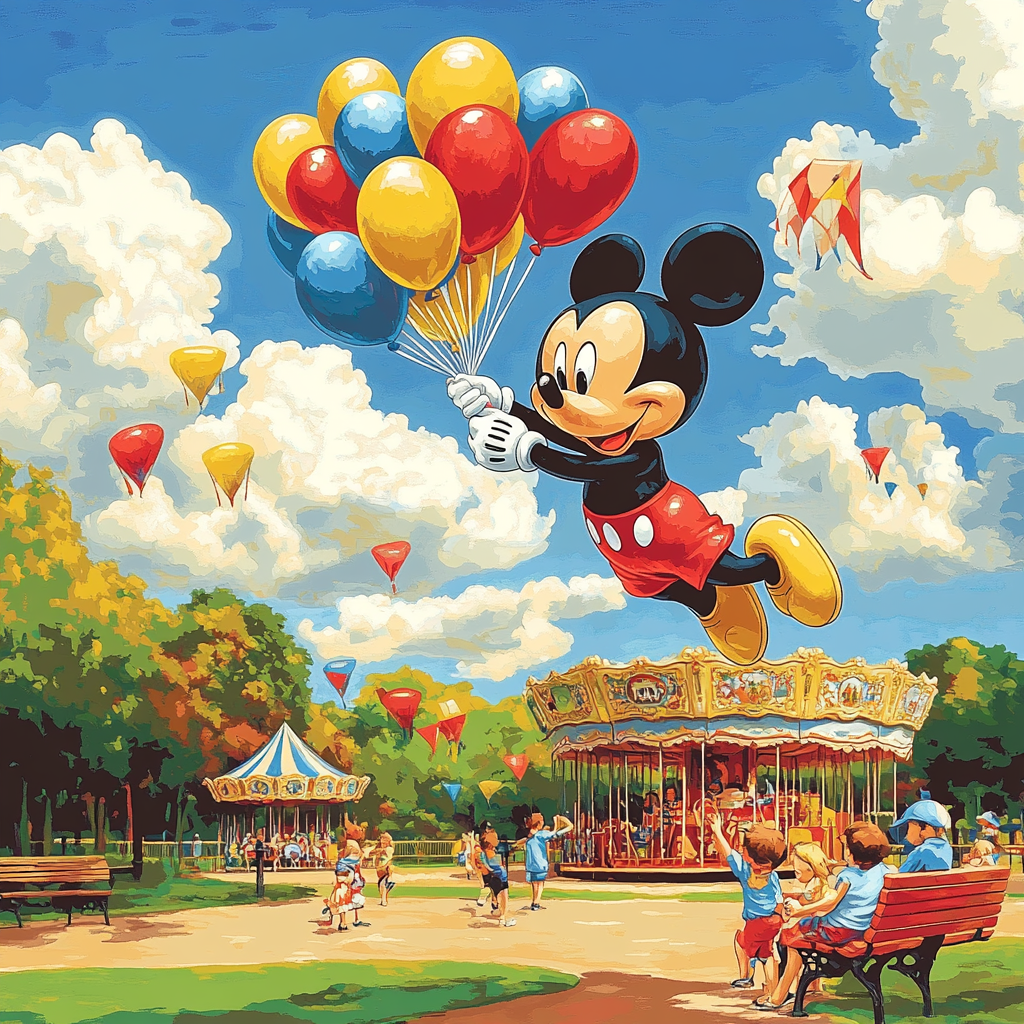 Mickey Mouse Sunny Balloon Adventure Paint by numbers kits