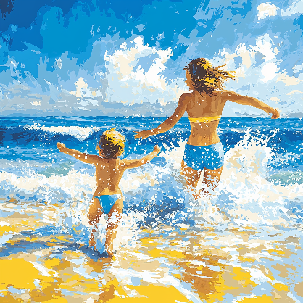 Waves Of Laughter Number Painting