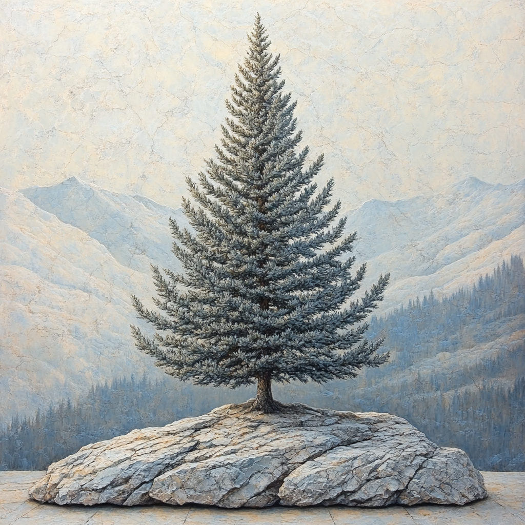 Michelangelo Inspired Granite Pine Sentinel paint by number