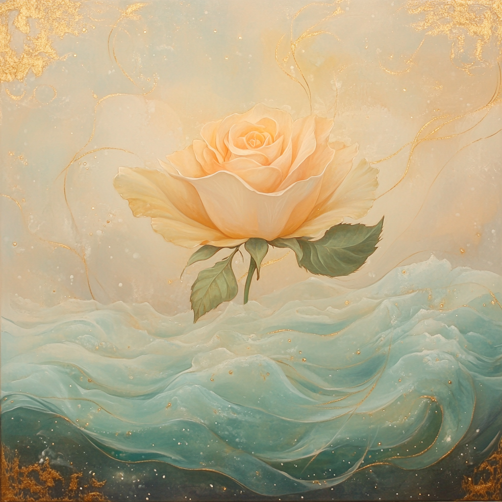 Botticelli Inspired Birth Of A Rose painting number kit