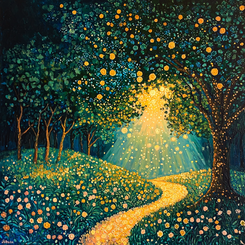Gustav Klimt Inspired Ethereal Glade Painting By Numbers Kit