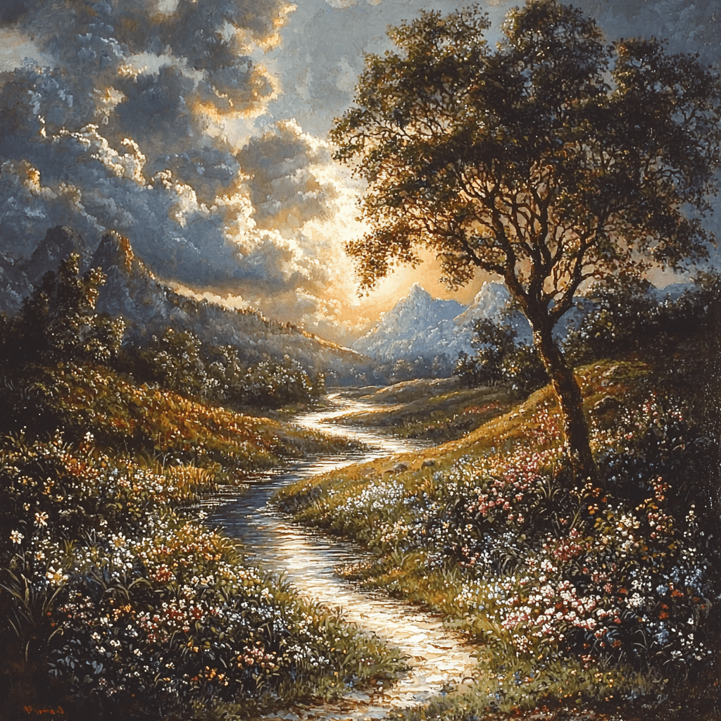Thomas Moran Inspired Mystic River Paint By Color