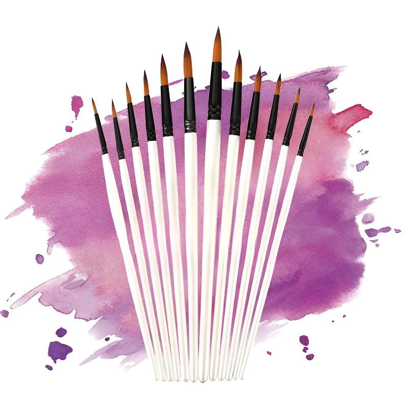 12 Piece Watercolor Brush Set - Artistry Rack